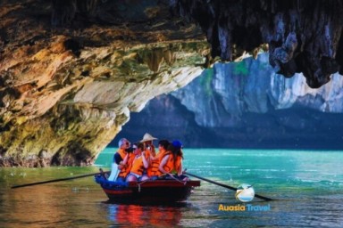Lan Ha bay - Dark and Bright Cave - Tuan Chau Marina – Hanoi (B, Br)