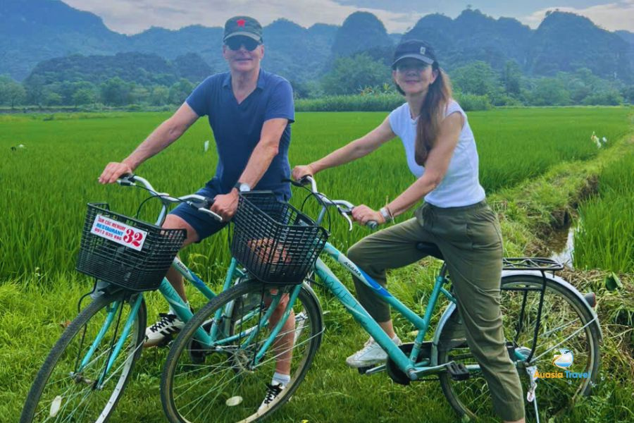 Biking in Tam Coc village Ninh Binh, Vietnam - Auasia Travel’s Testimonials