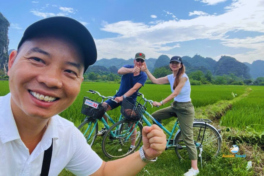 Biking in Tam Coc village’s rice field Ninh Binh, Vietnam - Auasia Travel’s Testimonials