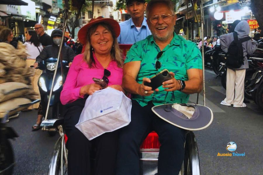 Hanoi's cyclo in the old quarter, Vietnam - Auasia Travel’s Testimonials