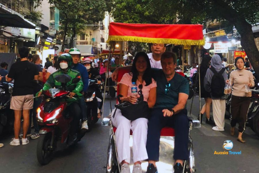 Cyclo riding in the old quarter Hanoi, Vietnam - Auasia Travel’s Testimonials
