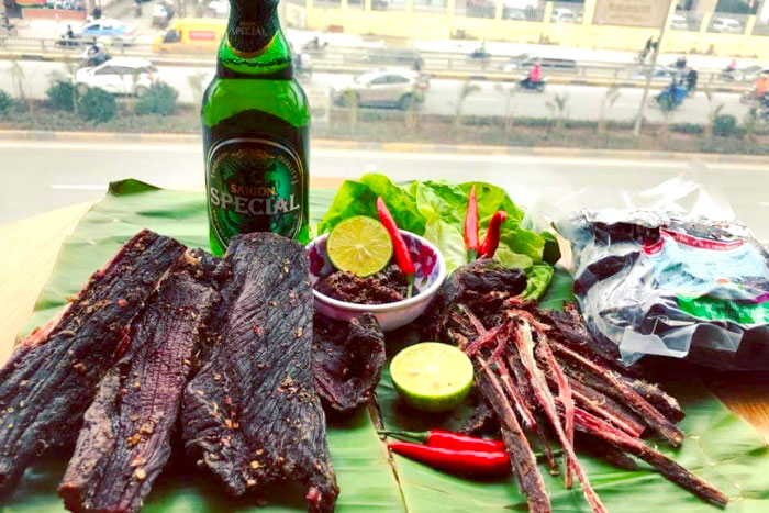 Smoked buffalo meat