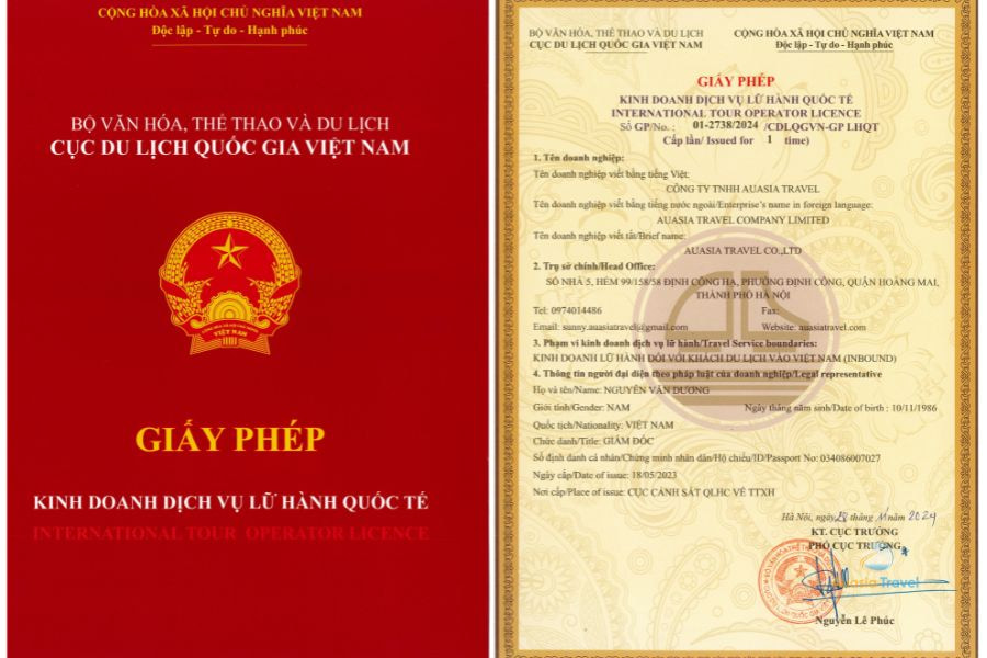 International Tour Operator License of Auasia Travel – Official Approval