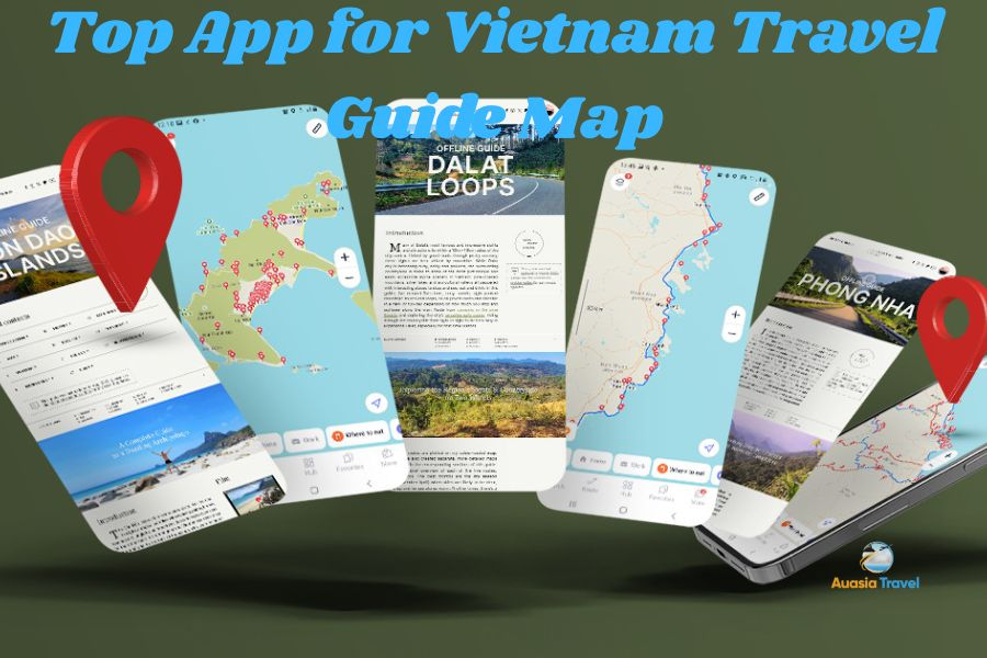 Top app for Vietnam travel guide map featuring routes and attractions.