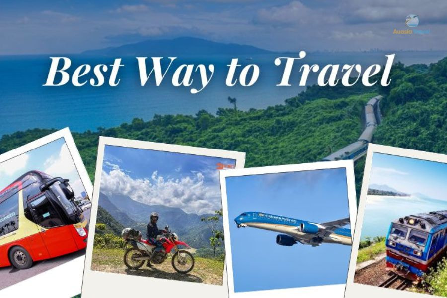 Vietnam Travel Tips 2025 – Transportation options in Vietnam including trains, buses, taxis, and motorbikes.