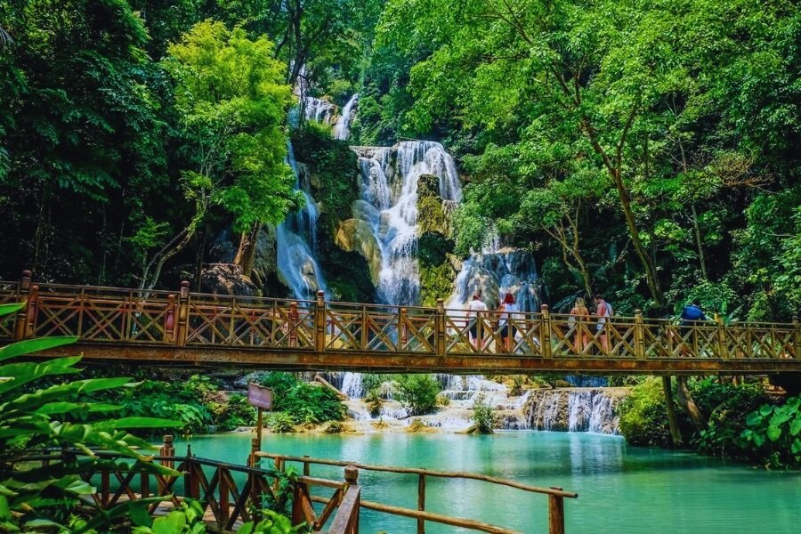 Kuang Si Water falls in Laos